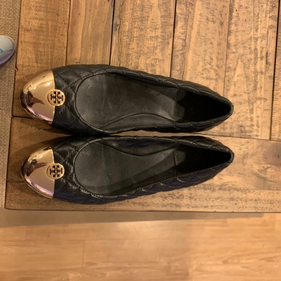 Tory Burch Quilted Leather Ballet Flats - Picture 1 of 3